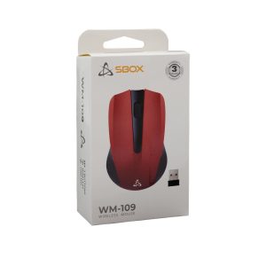 SBOX WM-109 Red | Draadloze Muis | Links- en Rechtshandig | RF | 1000 DPI | Rood - Afbeelding 7