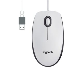 Logitech M100 | Bekabelde Muis | Links- en Rechtshandig | USB-A | 1000 DPI | Wit - Afbeelding 3
