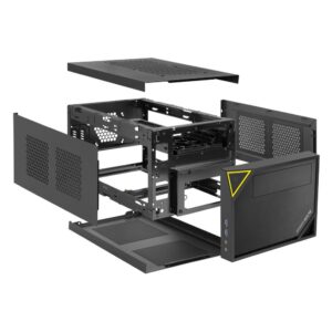 Sharkoon Shark Zone C10 | Mini-ITX Case | Zwart/Geel - Afbeelding 10