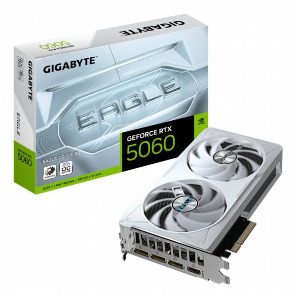 GIGABYTE GeForce RTX 5060 EAGLE OC ICE | 8GB GDDR7 | DLSS 4 | Videokaart | Nvidia GPU - 0