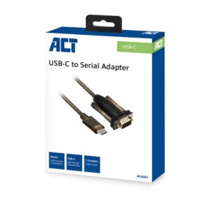 ACT AC6002 | Seriële Kabel | USB-C naar DB-9 | 1,5 m | Zwart - Afbeelding 3