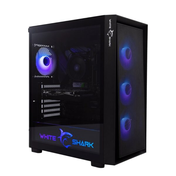 White Shark WARHEAD | Midi Tower Case | Inclusief 4 RGB Fans | Zwart - 0