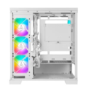 Case Azza Cove | Midi Tower | RGB | Tempered Glass | Wit - Afbeelding 3