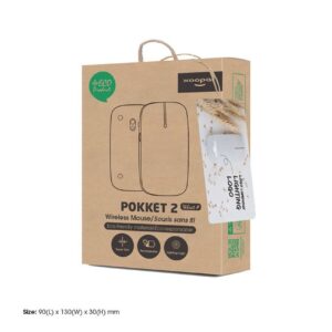 Xoopar Pokket 2 Eco | Ambidextrous Draadloze Muis | RF-Draadloos + USB-A | Wheat - Afbeelding 4