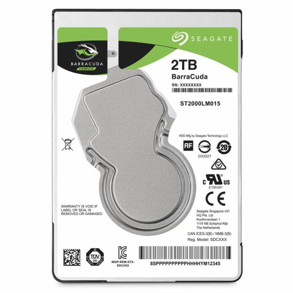 Seagate Barracuda HDD 2.5" | 2TB SATA III | 5400RPM - 0