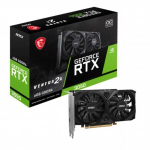 MSI GeForce RTX 3050 VENTUS 2X E OC | 6GB GDDR6 VRAM | Videokaart | GPU | Nvidia - Afbeelding 1