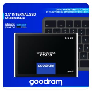 Goodram CX400 | 512GB SATA SSD | 2.5'' | 550MB/s Lezen | 500MB/s Schrijven - Afbeelding 9