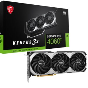 MSI GeForce RTX 4060 Ti VENTUS 3X OC | 8GB GDDR6 VRAM | Videokaart | GPU | Nvidia - Afbeelding 3