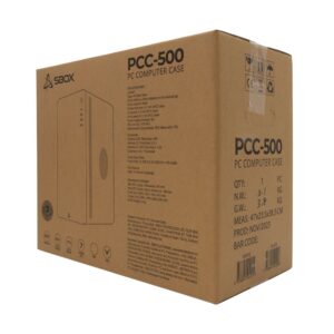 SBOX PCC-500 | Micro Tower Case | Zwart | Zonder PSU - Afbeelding 8
