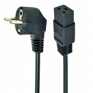 Gembird Type F/C19 1,8 m Zwart | Netstekker type F naar C19 Stekker - Afbeelding 1