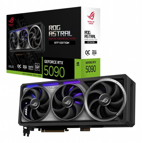 ASUS ROG Astral GeForce RTX 5090 O32G BTF Gaming | 32 GB GDDR7 VRAM | 4K Gaming & AI | Videokaart | GPU | Nvidia - 0