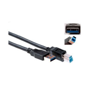 ACT | USB 3.0 Kabel | USB 3.2 Gen 1 | USB-A naar USB-B | 1m | Zwart - Afbeelding 1