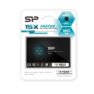 Silicon Power Slim S55 | 120 GB SATA SSD | 2,5″ | tot 520 MB/s Lezen - Afbeelding 3