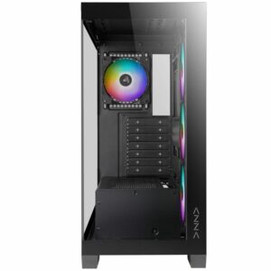 Case Azza Cove | Midi Tower | RGB | Tempered Glass | Zwart - Afbeelding 5