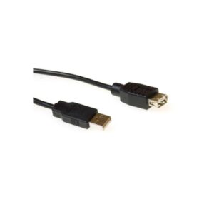 ACT | USB 2.0 Verlengkabel | USB-A Male naar USB-A Female | Zwart - Afbeelding 1