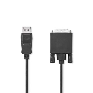 Nedis CCGL37200BK20 | DisplayPort-naar-DVI-D video kabel | 2 m | DisplayPort Male naar DVI-D 24+1-pin Male | Full HD 1080p | Zwart - Afbeelding 3