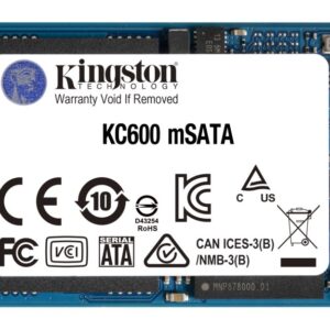 Kingston KC600 | 512GB SATA SSD | mSATA | 550MB/s Lezen | 520MB/s Schrijven - Afbeelding 1