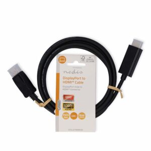 Nedis CCGL37100BK20 | DisplayPort-naar-HDMI video kabel | 2 m | DisplayPort Male naar HDMI Type A (Standaard) | Full HD 1080p | Zwart - Afbeelding 3