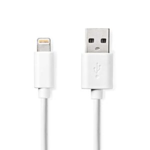 Nedis CCGL39300WT30 | Lightning-naar-USB-A kabel | 3 m | Lightning Male naar USB-A Male | Opladen en synchroniseren | Wit - Afbeelding 3
