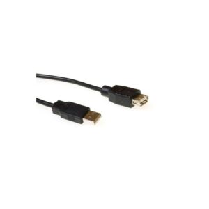ACT | USB 2.0 Verlengkabel | USB-A Male naar USB-A Female | Zwart - Afbeelding 1