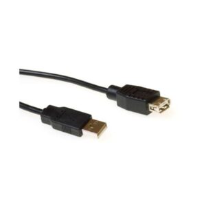 ACT AC3095 | USB 2.0 Verlengkabel | USB-A Male naar USB-A Female | Zwart - Afbeelding 1
