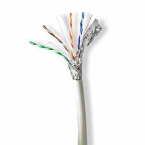 Nedis netwerkkabel | Cat6a | S/FTP (S-STP) | 100 m | Grijs | CCBG8538GY100S - Afbeelding 1