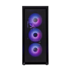 White Shark WARHEAD | Midi Tower Case | Inclusief 4 RGB Fans | Zwart - Afbeelding 4
