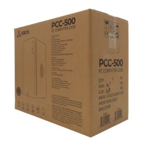 SBOX PCC-500W | Micro Tower Case | Wit | Geen PSU - Afbeelding 8