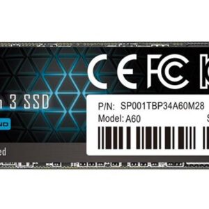 Silicon Power A60 | 1TB NVMe SSD | M.2 Gen3 | 2.200MB/s Lezen | 1.600MB/s Schrijven - Afbeelding 1