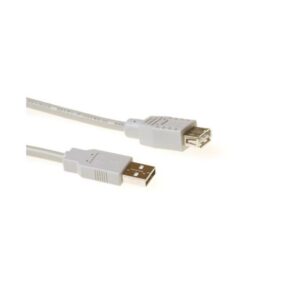 ACT | USB 2.0 Verlengkabel | USB-A Male naar USB-A Female | Ivoor - Afbeelding 1