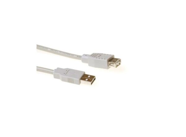 ACT | USB 2.0 Verlengkabel | USB-A Male naar USB-A Female | Ivoor - 0