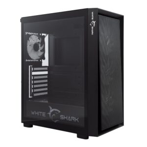 White Shark WARHEAD | Midi Tower Case | Inclusief 4 RGB Fans | Zwart - Afbeelding 7
