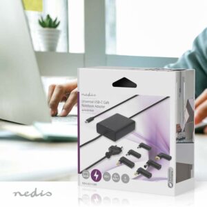 Nedis NBAU65110BK | Notebook adapter (GaN) | 65 W | USB-C Power Delivery | Zwart - Afbeelding 3