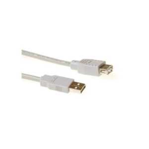 ACT | USB 2.0 Verlengkabel | USB-A Male naar USB-A Female | Ivoor - Afbeelding 1
