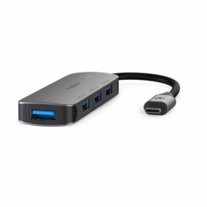 Nedis CCGB64220GY01 | Interface Hub USB 3.2 Gen 1 (3.1 Gen 1) | 1× USB-C naar 4× USB-A | 5 Gbps | Grijs - Afbeelding 1