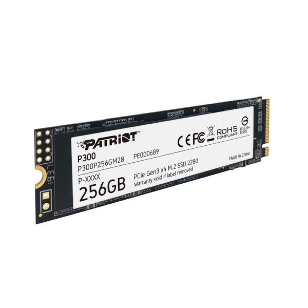 Patriot P300 | 256GB NVMe SSD | M.2 Gen3 | 1.700MB/s Lezen | 1.100MB/s Schrijven - 0