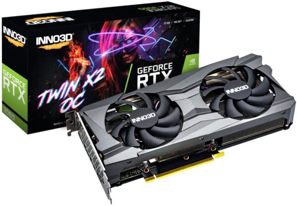 Inno3D GeForce RTX 3060 TWIN X2 OC LHR | 12GB GDDR6 VRAM | Videokaart | GPU | Nvidia - 0