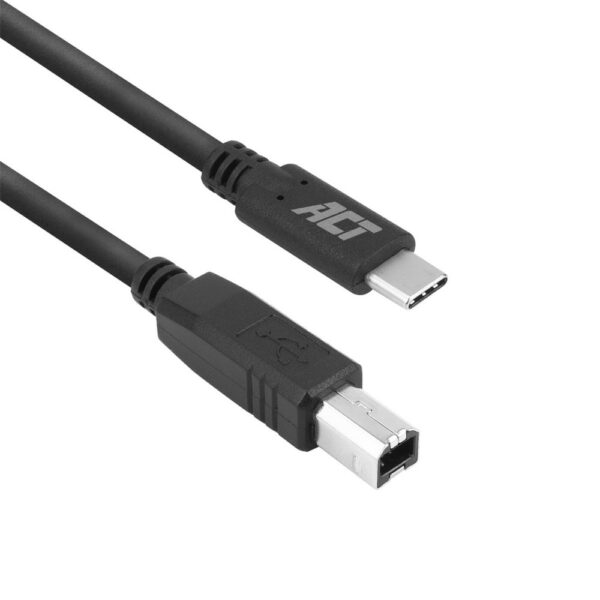 ACT | USB 2.0 Kabel | USB-C naar USB-B | 1,8m | Zwart - 0