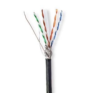 Nedis netwerkkabel voor buiten | Cat6 | S/FTP (S-STP) | 305 m | Zwart | CCBG8594BK305S - Afbeelding 1