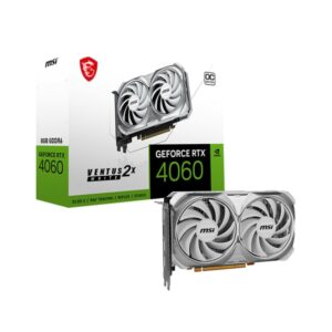 MSI GeForce RTX 4060 VENTUS 2X WHITE OC | 8GB GDDR6 VRAM | Videokaart | GPU | Nvidia - Afbeelding 1