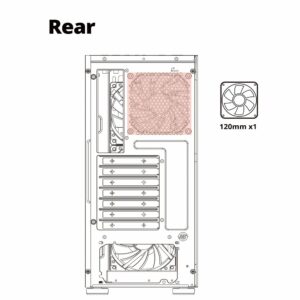 Case Azza Sentinel | Midi Tower | RGB | Zwart - Afbeelding 7
