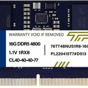 Timetec | 16GB 1×16GB DDR5 | 4800MHz | SODIMM | CL40 | Geheugenmodule | RAM - Afbeelding 1