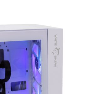 White Shark WARHEAD | Midi Tower Case | Inclusief 4 RGB Fans | Wit - Afbeelding 5