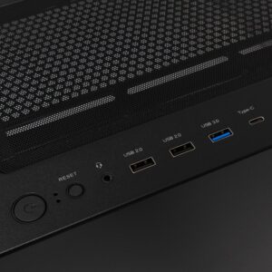 White Shark WARHEAD | Midi Tower Case | Inclusief 4 RGB Fans | Zwart - Afbeelding 6