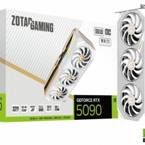 ZOTAC GAMING RTX 5090 SOLID OC | 32 GB GDDR7 VRAM | 4K Gaming & AI | Videokaart | GPU | Nvidia | White Edition - Afbeelding 1