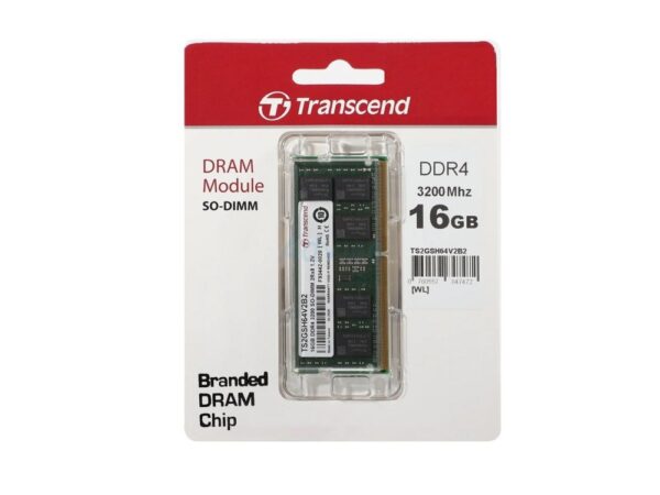 Transcend JetRam | 1x16GB DDR4 | 3200MHz | SODIMM | CL22 | Geheugenmodule | RAM - 0