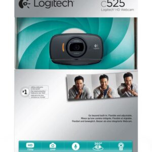 Logitech C525 webcam 8 MP 1280 x 720 Pixels USB 2.0 Zwart - Afbeelding 3