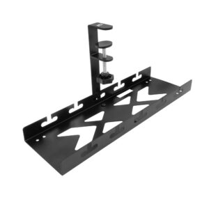 ACT Kabelgoot voor onder bureau | Klemsysteem | 40 cm | Zonder boren | Staal | Zwart - Afbeelding 1