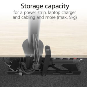 ACT Kabelgoot voor onder bureau | Klemsysteem | 40 cm | Zonder boren | Staal | Zwart - Afbeelding 5