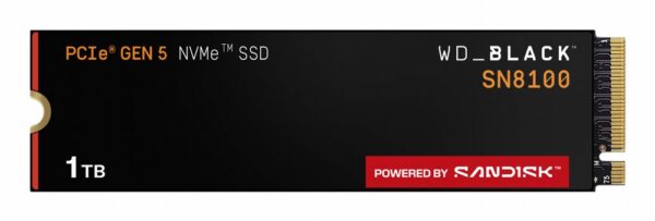 WD Black SN8100 | 1TB NVMe SSD | PCIe 5.0 x4 | M.2 | Tot 12.000 MB/s - 0